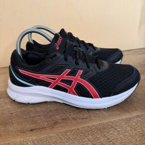ASICS Jolt 3 GS size 6 Youth black red running shoes sneakers